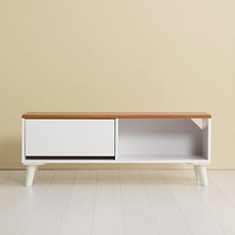 전선홀있는 반오픈형 거실 수납장 TV다이(100cm 3색) 원룸 모던한 거실장 클래식 TV장, 그레이