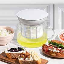 스마일베비 유청분리기 대용량 1.8L 안전한유리소재, 그릭요거트메이커