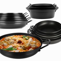 경질코팅 전골냄비 복전골 샤브샤브 감자탕 냄비 업소용 오뎅탕, 국수전골-블랙, 28cm