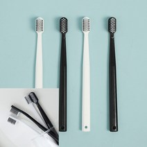 미세모 칫솔 4p 블랙 화이트 접이식칫솔 휴대용칫솔 일회용칫솔휴대용칫솔 칫솔추천 1회용칫솔 작은칫솔 일회용