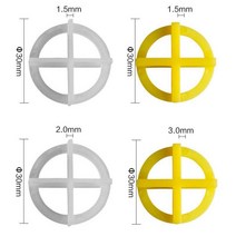 100pcs 재사용 가능한 타일 크로스 웨지 1.5mm 2mm 3mm 레벨러 건설 도구 수평 시스템 바닥 벽, 02 yellow 2mm