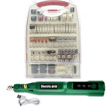 소형 공작기계 연마기 핸드 조각기 미니 연삭기 드릴 무선 조각 연마 펜 보석 금속 도구에 전기, 188Pcs and Drill