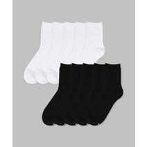 ILOGONGCHIL 125 배송 [20ALL] [10PACK] 1507 베이직 트라우져 하프 립삭스 _ 스노우 화이트블랙 BASIC TROUSHER HALF LIP SOCKS