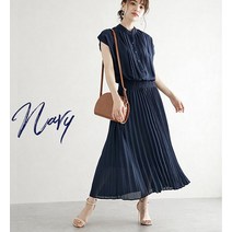 여름 여성의 새로운 스타일 우아한 치마 타이트 허리 짧은 소매 쉬폰 원피스 여성