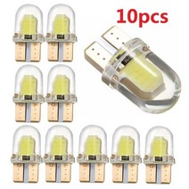 10PCS 새로운 T10 194 168 W5W COB 8SMD 소형 LED CANBUS 쐐기 정리 전구 자동 면허 격판 덮개 독서 차 문 간선 차 램프, [02] Crystal Blue, [02] 10pcs