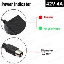전동킥보드충전기 36v 4a 전기 자전거 리튬 배터리 충전기 42v 4a xiaomi m365 pro 전기 스쿠터 충전기 고속 충전 호환, rca, 영국