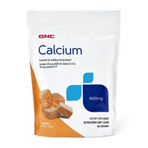 지엔씨 칼슘 600 mg 카라멜 60 소프트츄, 5병, 60정