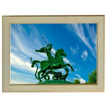 B358-5/말사진액자 A4 벽걸이액자 포토액자 드래곤사진 말탄기사 풍경사진 풍경화 풍경화그림, 말탄기사사진액자