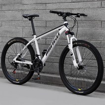DK 산악자전거 MTB 변속자전거 디스크브레이크 ZXC005, 24속도, 탑 피팅 화이트 블랙 스포크 휠