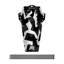 2x 흙받이 앞/뒤 내리막 DH 산악 자전거용 4 케이블 타이가 있는 자전거 바퀴 타이어 흙받이 사이클링, 272x156mm, 플라스틱 수지, 불규칙한