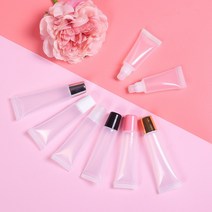 셀프천사 파운데이션 공병 공 용기 비비 크림 립 밤 치약 튜브, 50개, 핑크-15ml