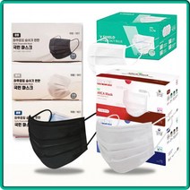 [국민마스크/안심/러브파파] 덴탈 마스크 300매 블랙 화이트 대형 당일발송, 안심마스크 대형 화이트