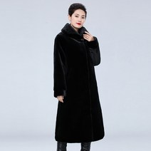 모피코트 밍크 자켓 명품 폭스 퍼 코트 인조 케이프 밍크 모피 여성용 중간 밍크 코트 중년 밍크 어머니의 긴 무릎 플러스 사이즈 코트