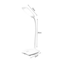 휴대용 책상 침대 무선 독서등 LED 램프 USB 전원 테이블 조명 터치 디밍 휴, A2white