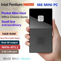 M6 11th 포켓 PC 윈도우 11 프로 인텔 셀러론 N5105 미니 PC 2.9GHz 8/16GB DDR4 WIFI6 256GB 512G Nvme SSD Pc 게이머 컴퓨터, 해외공급사, 06 16GB DDR4 512GB NVMe