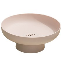 과일 스토리지 야채 쿠키 이동식 스낵 트레이 드레 이너 바구니 사탕 플레이트 홈 주최자 주방 도구 랙, 하나, 분홍