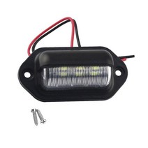 12V 6LED 번호판 조명 전구 흰색 자동차 트럭 SUV RV 트레일러 밴 보트 미등화물 트렁크 예의 태그 스텝 램프, 01 license plate light