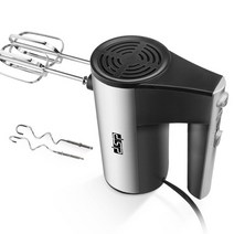 반죽기 가정용빵 떡 제빵 전기 핸드 헬드 믹서 5단 500w 스테인레스 스틸 나선형 2, 검은 색, 씨엔, 에게
