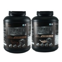헬로벌크 벌크게이터 체중증가용 벌크업 동물성 식물성 프로틴 게이너 2kg 1개, 코코아맛+미숫가루맛 세트
