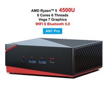 미니pc AMD-라이젠 R5 3750H R7 2700U 미니 PC 베가 10 그래픽 포함 4K UHD Nvme SSD 데스크탑 게임용 컴, 03 32G RAM 1TB SSD_01 미국, 04 AN1 Pro R5 4500U