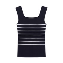 더엣지 23SS 스트라이프 슬리브리스 니트탑 2종세트