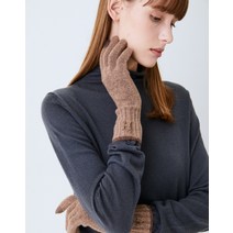22FW 베이지 로고배색 울캐시미어혼방 스마트터치 장갑 HIGV2F603I4