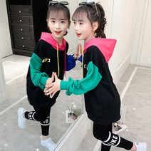 재한 어린이 봄가을 루즈핏 후드 맨투맨세트 [2377]