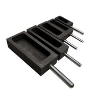 흑연 주괴 금형 주조 정제바용융 5KG 손잡이 황동금속, 105x35x20mm 1kg 금