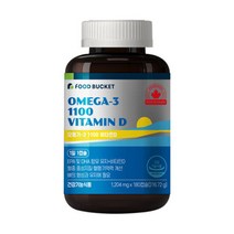푸드버킷 오메가3 EPA DHA1100 비타민D 1병 6개월분, 단품, 단품