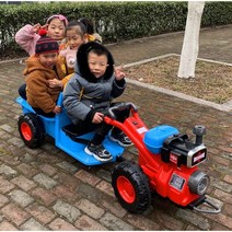 유아전동차 아기전동차 아동용 전기 경운기 완구차는 사람 조종이 가능한 4륜 짐수레 유모차 남녀. 푸쉬카 아기붕붕카, 경운기 듀얼 모션 12V 배터리 -M63