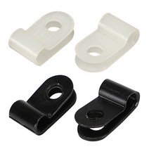 PVC 새들 2N 1 000개 1봉지 전선 2.8-3.3mm 고정용 클립 케이블 클램프, 흑색