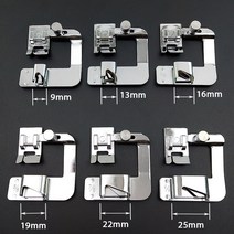 국내 재봉틀 발 노루발 1 개 13 19 22mm 형제 가수 바느질 액세서리용 밑단 발, 01 1pcs_04 9mm
