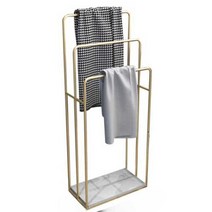 화장실 수건걸이 스탠드 타월 행거 수건대 선반 랙, Y형골든 수건걸이