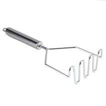 1pcs 스테인레스 스틸 주방 가제 감자 Masher 프레스 요리 도구 으깬 감자 물결 모양의 압력 Ricer 주방 액세서리, Type1