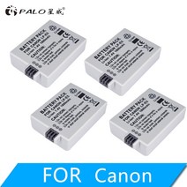캐논 카메라 배터리 7.4V 1800mAh E5 E5 E5 팩 Canon EOS Rebel XS rebel T1i XSi, 협동사, 4pcs 배터리