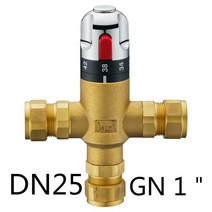 자동온도조절기 스마트 숨겨진 온도 조절 밸브 샤워 스크린/욕조 자동 혼합 수도꼭지 욕실, 06 DN25