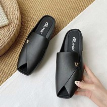 여성 깔끔 뮬로퍼 정장 캐주얼 코디 굽있는 블로퍼