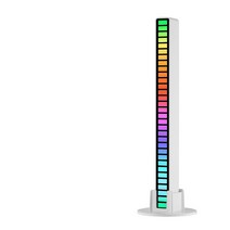 MOSUMI 차량튜닝LED라이트 RGB 습음 무드등 차량용 침실 게임용 방 분위기 컴퓨터 책상 면 소리제어 음악 리듬 음향, 흰색, Type-c 충전식