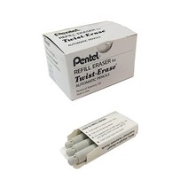 Pentel 펜텔 트위스트 지우개 시리즈 연필용 리필 지우개 - 12개 (E10)