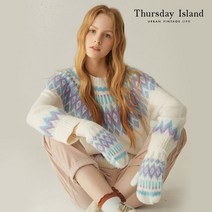 [백화점매장정품출고] 써스데이아일랜드 여성 니트 가디건 [Thursday Island] 펀치카 풀오버(T208MSW238W)