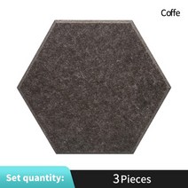 방음벽 흡음제 방음스펀지 방진매트 3pc 벽 스티커 스튜디오 액세서리 방음 패널 고밀도 음향 방음 홈 장식 벽 취재 패널, 커피, 8mm 중간 밀도, 큰 육각형