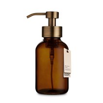 Kuishi 앰버 유리 포밍 액체 비누 디스펜서 골드 펌프 포함 532.3ml18온스 병 자외선 차단 용기