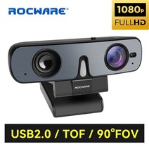 ROCWARE RC08 올인원 B 웹캠 미니 PC 컴퓨터 랩탑 마이크 사용할 비디오 회의, 단일옵션