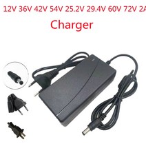 전기자전거 충전기 킥보드 18650 리튬 배터리 12V 36V 42V 54V 252V 294V 60V 72V 2A 100240V 전기 자전거 이온, 6.125V 1A  EU