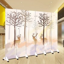병풍 이동식 파티션 접잇기 심플 모던 그림 셀프가벽 공간분리 인테리어 경량칸막이 가벽 병풍, 51.51부목4개1점6폭2m