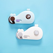 문열림방지 2종 고래잠금장치 손끼임방지 안전사고예방 서랍 싱크대 수납장 미닫이문 신발장 어린이집 유치원, B화이트