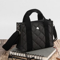 여성 블랙- 누비 소재 귀여운 캐주얼백 미니백 크로스