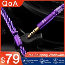 QOA 위스키 5N OCC 합금 구리 은 도금 이어폰 모듈러 케이블 0.78mm 2 핀 MMCX 커넥터 3.5mm + 4.4mm, 03 실버 0.78 2 핀