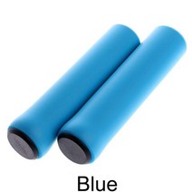 자전거 핸들 그립1Pair 실리콘 사이클링 자전거 그립 야외 MTB 산악 핸들 바 커버 미끄럼 방지 강력한 부품, 07 파란