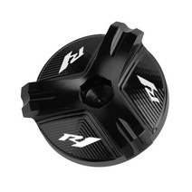 드레스업 호환용 오일캡 YAMAHA YZF R1 R3 R6 YZFR1 1998- YZFR3 - YZFR6 YZFR6S 2006- 바이크 오토바이 CNC 엔진 오일 필러 캡 플매트, [01] R1 Black, 1개